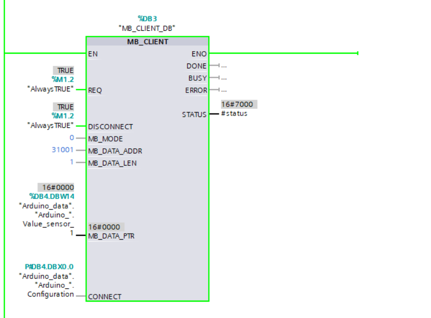 communication arduino with ethernet shield to PLC S7 1500, modbus tcp ...