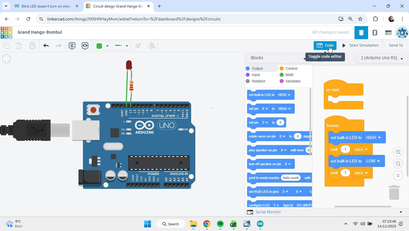 Blink LED doesn't turn on when start simulating - General Discussion ...