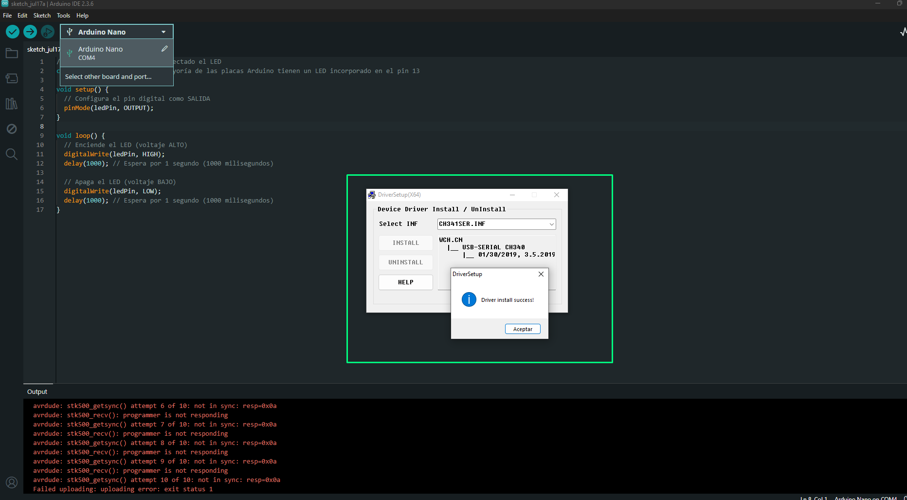 Vrdude: stk500_recv(): programmer is not responding. Chip: ATmega328P U ...