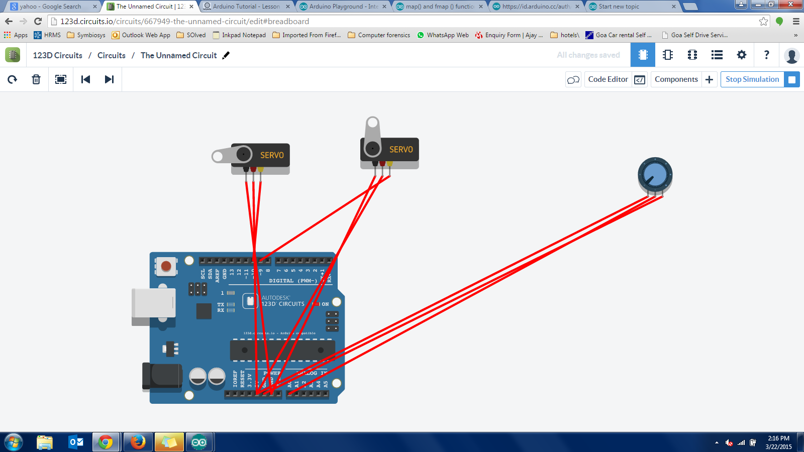 Problem controlling two servos in Sync and opposite Direction. Motors