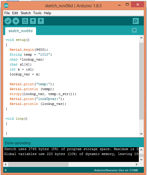 Conversion String En Char Arduino