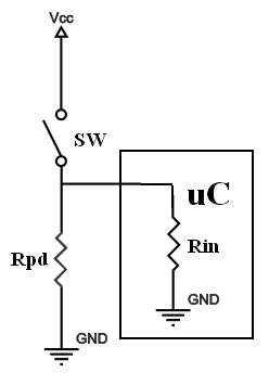 Push-button switch pull-down resistor interfacing - General Electronics ...