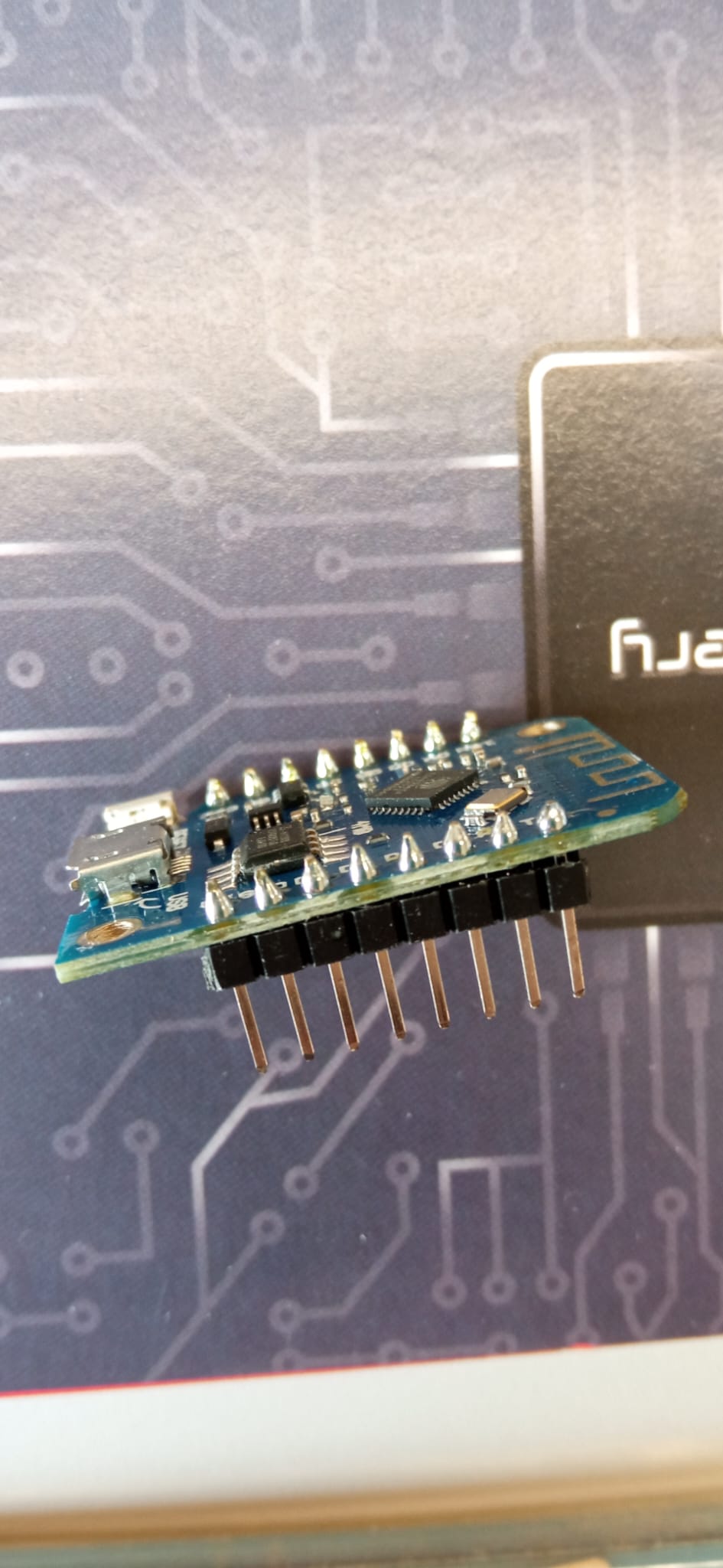 Soldering pins always get pushed trough when trying to connect Dupont ...