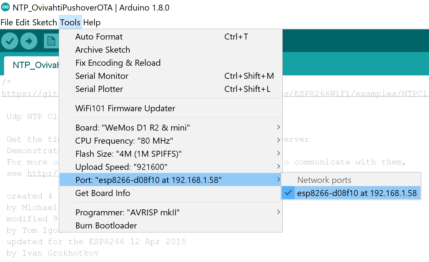OTA device not always shown up in IDE - IDE 1.x - Arduino Forum
