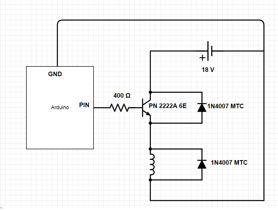 Solenoid electric lock with BJT circuit Project Guidance Arduino Forum