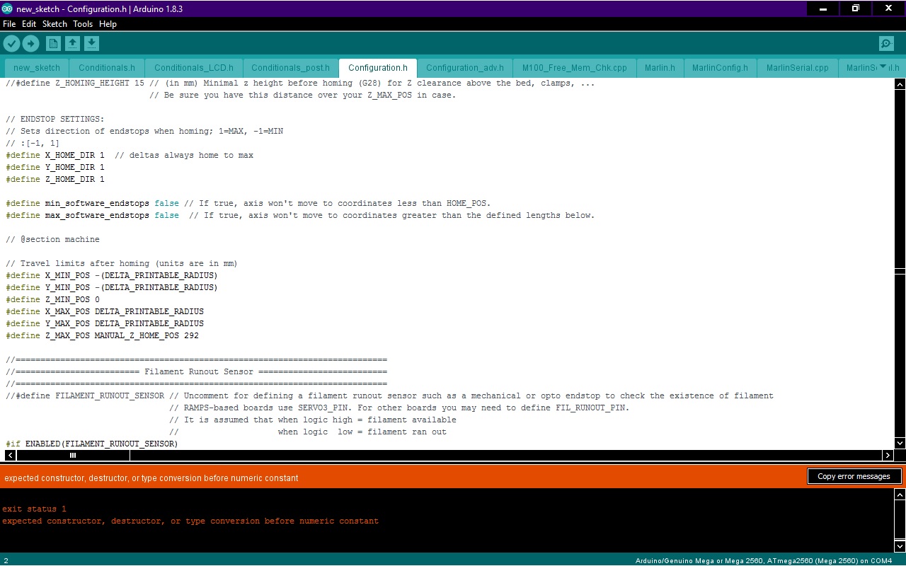 3D printer firmwaqre error Programming Questions Arduino Forum