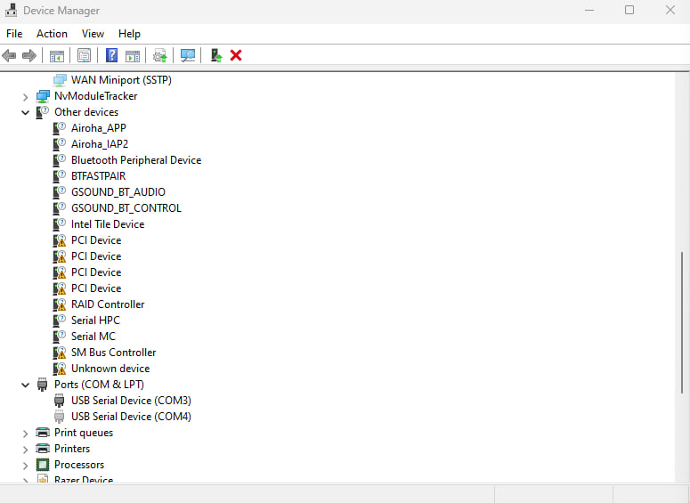My Arduino Nano 33 BLE jumps between COM3 and COM4 - Uploading ...