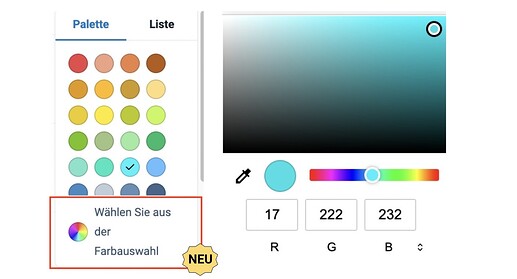 Farbauswahl