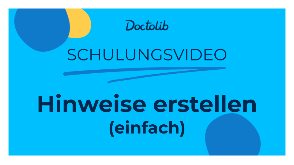 Hinweise einstellen einfach