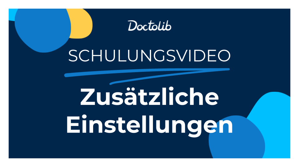 Zusätzliche Einstellungen
