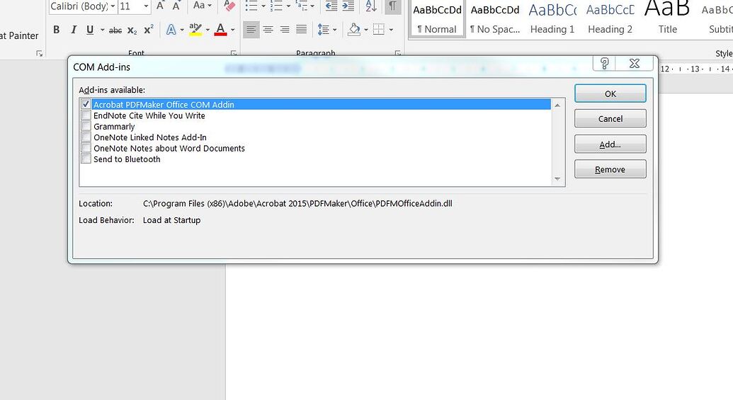 Endnote keeps disappearing from the Word 2016 toolbar EndNote How To