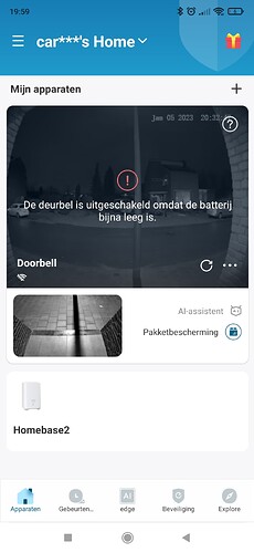 20230128 eufy app doorbell dual (T8213) shut down due to empty battery