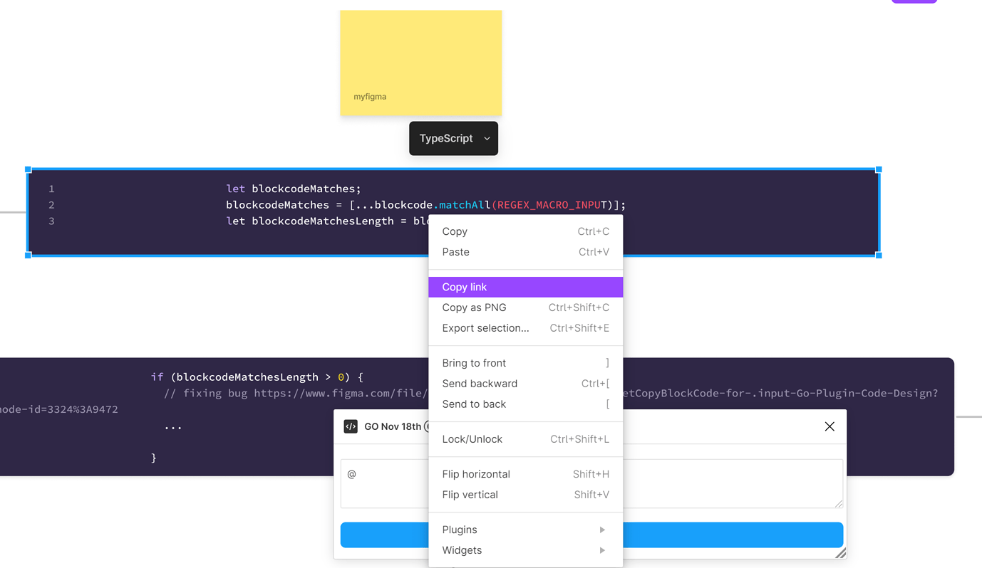 No copy link option for code block? - Questions - Figma Community Forum