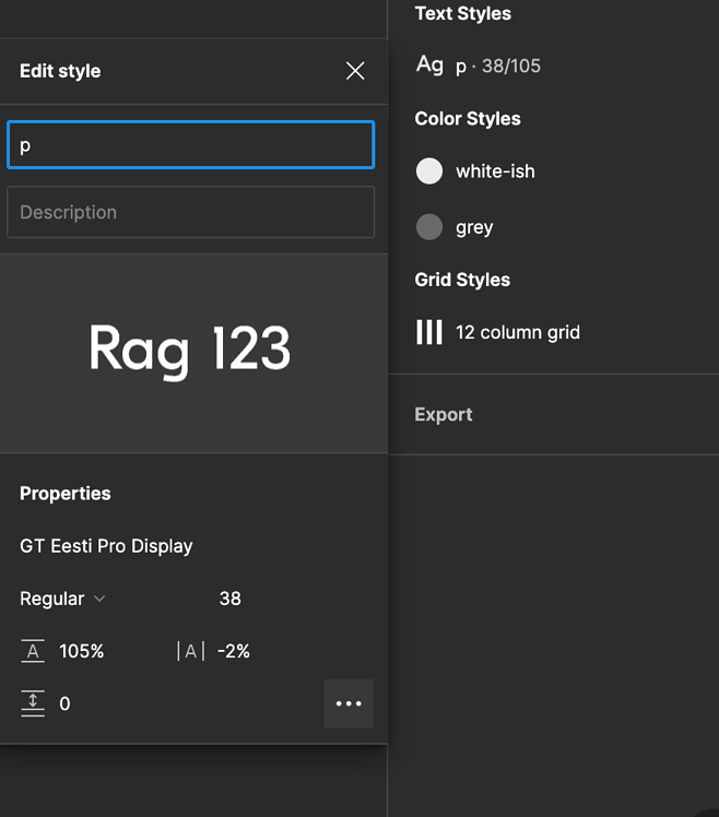 button doesn't work in Text Styles settings Share an idea Figma