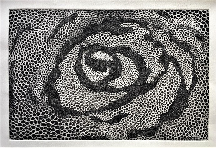 Roi Morokawa. Be a body. 2020. Gravura em metal, água-tinta, impressão sobre papel hahnemühle. 30x20 cm (área impressa).1