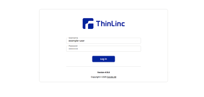 ThinLinc Web Login Page