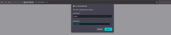 ThinLinc Control Panel Login