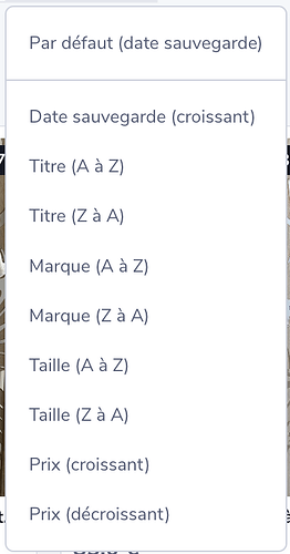 filtre tri
