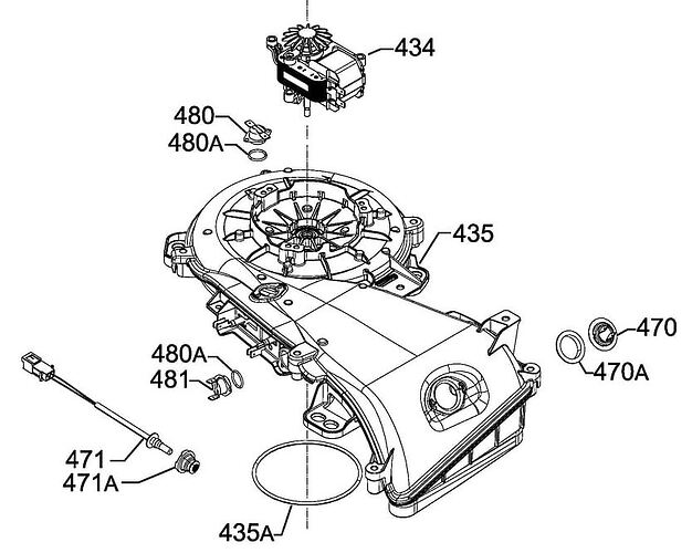 LLS Aeg L8WED164C - Vue éclatée Ventil