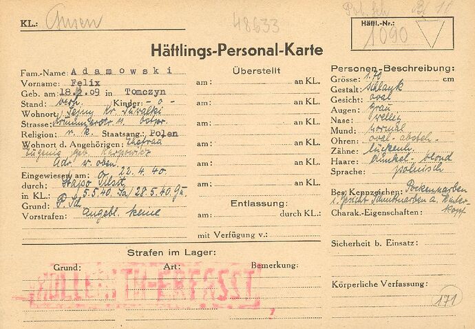 Document from the Arolsen Archives with the ID: 134405004