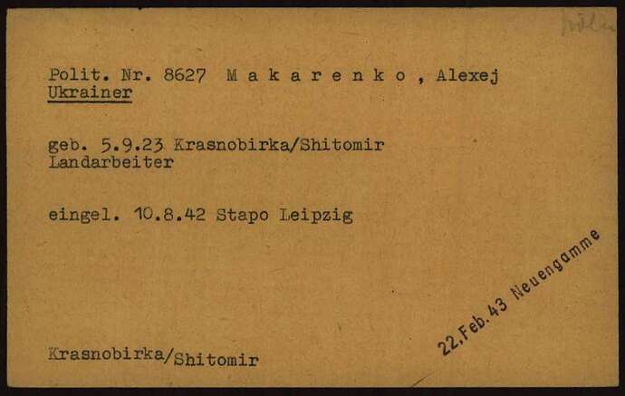 Document from the Arolsen Archives with the ID: 6548692