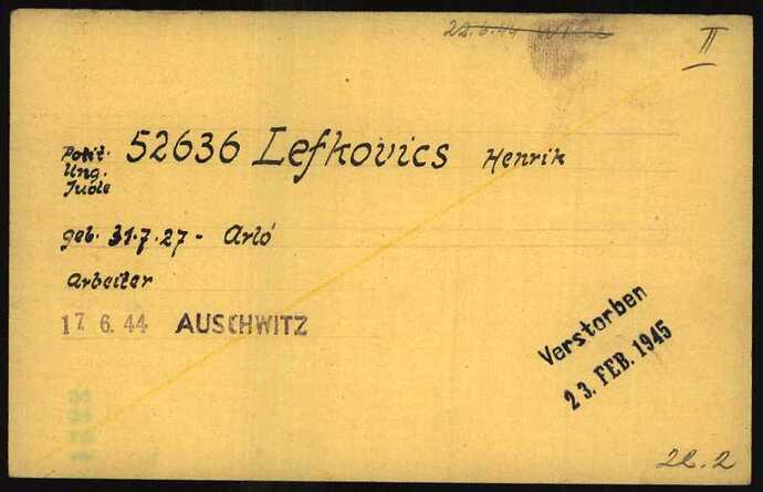 Document from the Arolsen Archives with the ID: 6462407