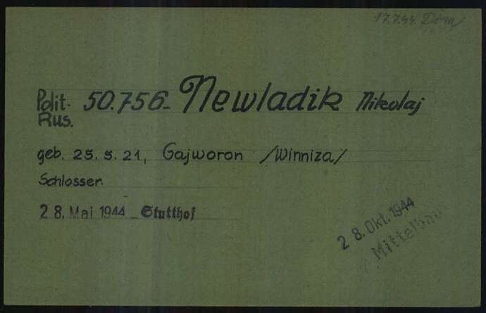 Document from the Arolsen Archives with the ID: 6707182