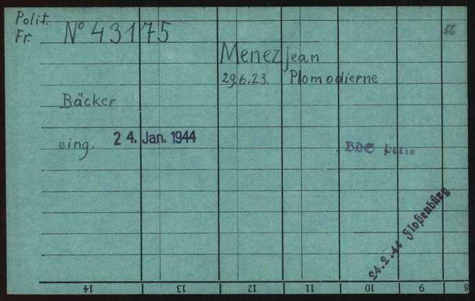 Document from the Arolsen Archives with the ID: 6610588