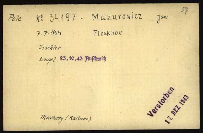Document from the Arolsen Archives with the ID: 6600971