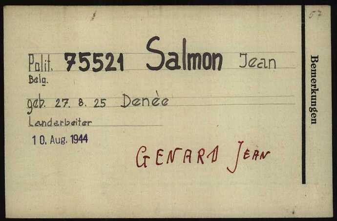 Document from the Arolsen Archives with the ID: 6997594