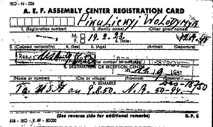 Document from the Arolsen Archives with the ID: 46277832a