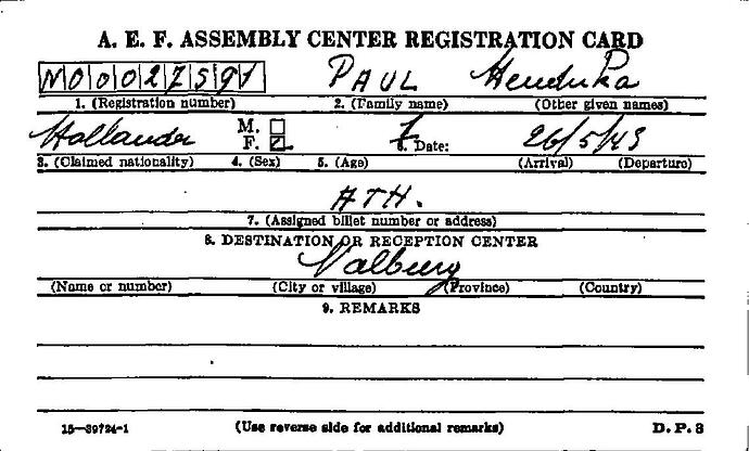 Document from the Arolsen Archives with the ID: 45454958a
