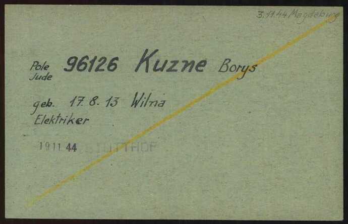 Document from the Arolsen Archives with the ID: 6422617