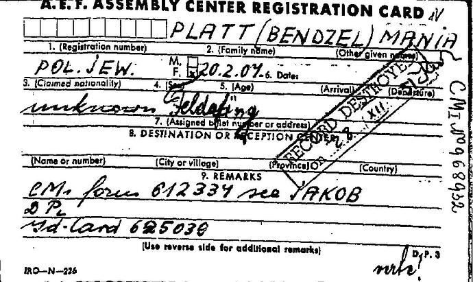 Document from the Arolsen Archives with the ID: 32165629a