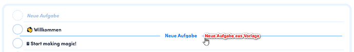 Neue Aufgabe aus Vorlage