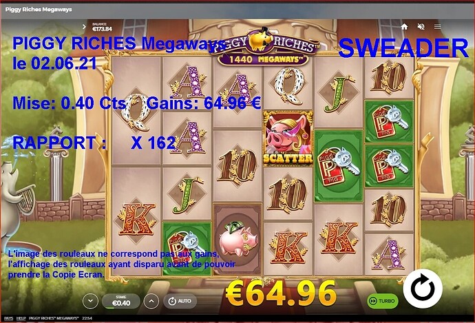 02.06.21 TAG - PIGGY RICHES MWays 0.40 Vs 64.96