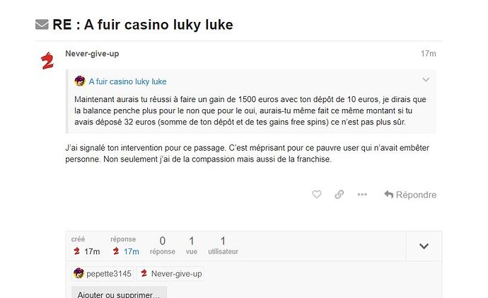 message reçu en mp de cher membre