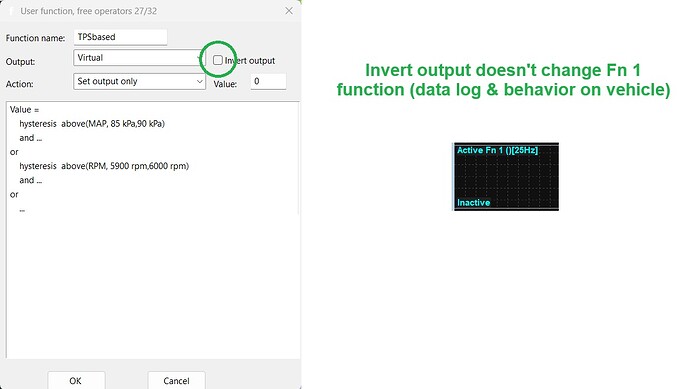 V3.057 function invert output