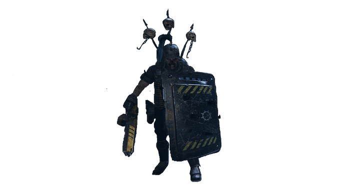 Shotgunner with shield