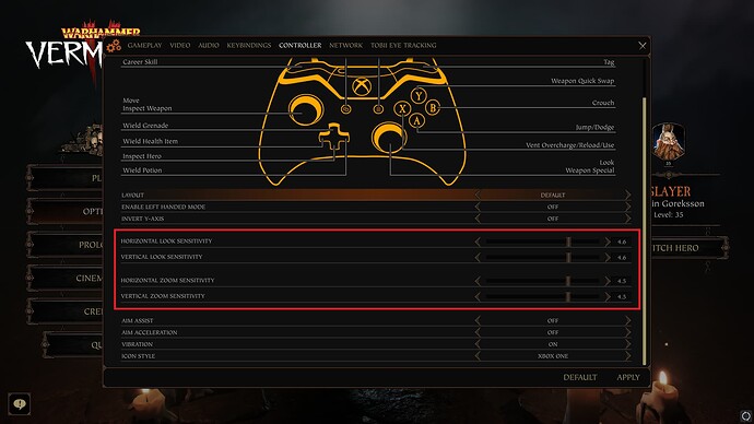 ControllerSettings