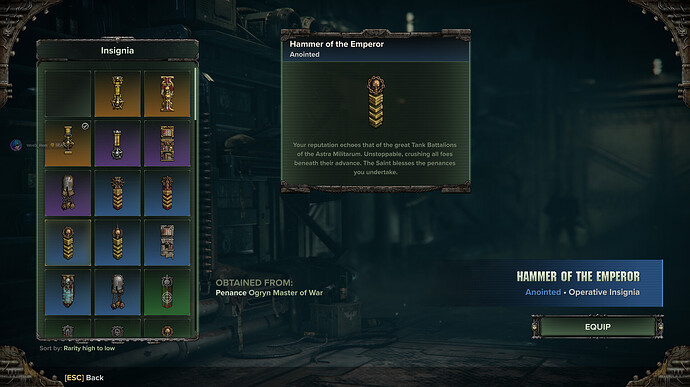 Here you can see I have unlocked the insignia.png
