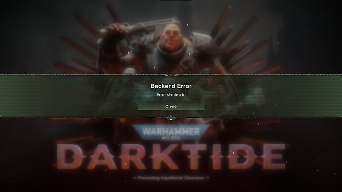 Backend error