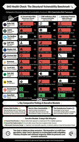 12 DAOs benchmark by INCA