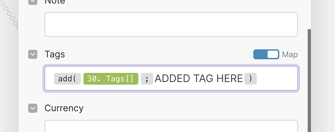ADDED TAGS