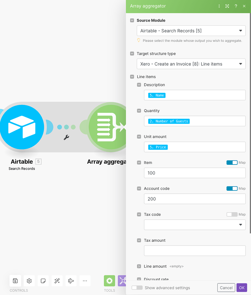 Mapping custom line items in Xero invoice - How To - Make Community