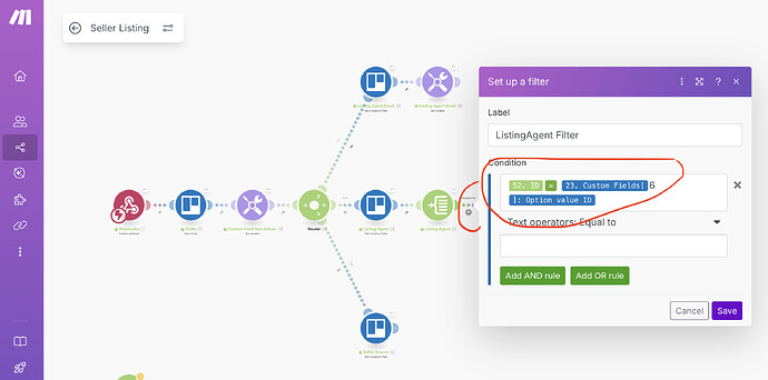 Listing Agent Filter - Not letting results through
