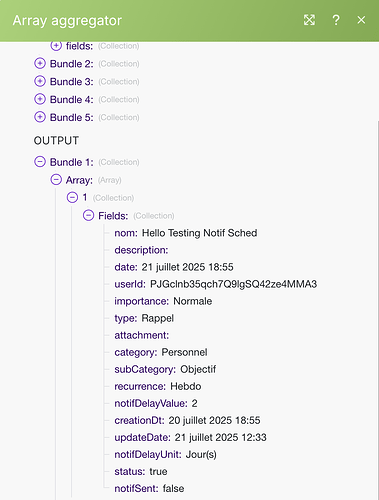 Array aggregator