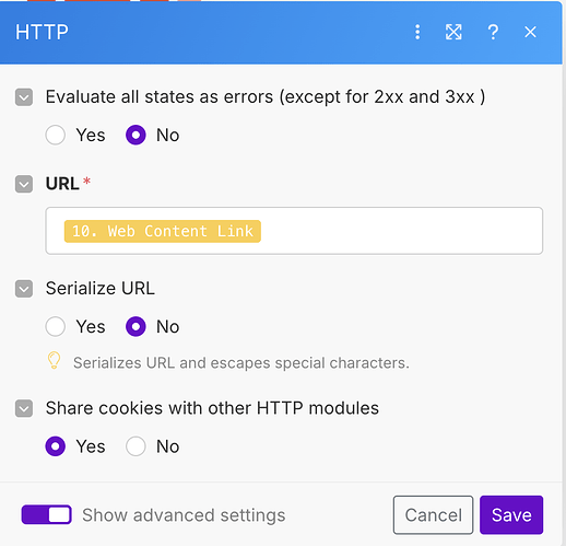 HTTP module details