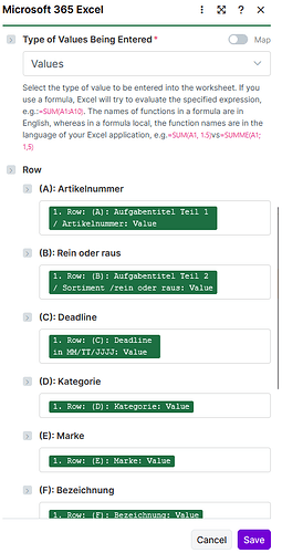 M365 Excel - Add a Worksheet Row
