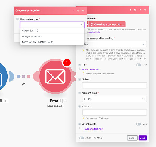 Make-Connection issue
